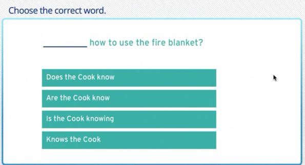 Marlins test word order
