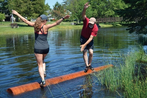 A floating cylindrical log demonstrating neutral stability