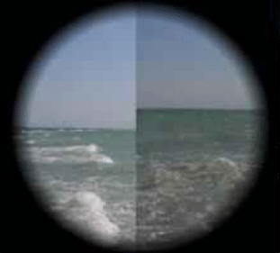 Horizon step at zero reading indicating index error