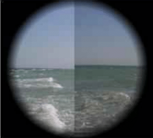 Broken step in the horizon line