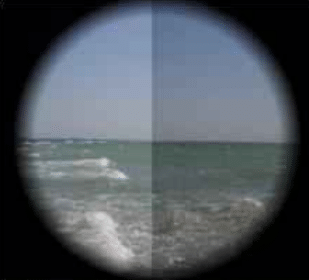 Horizon merged into a continuous unbroken line